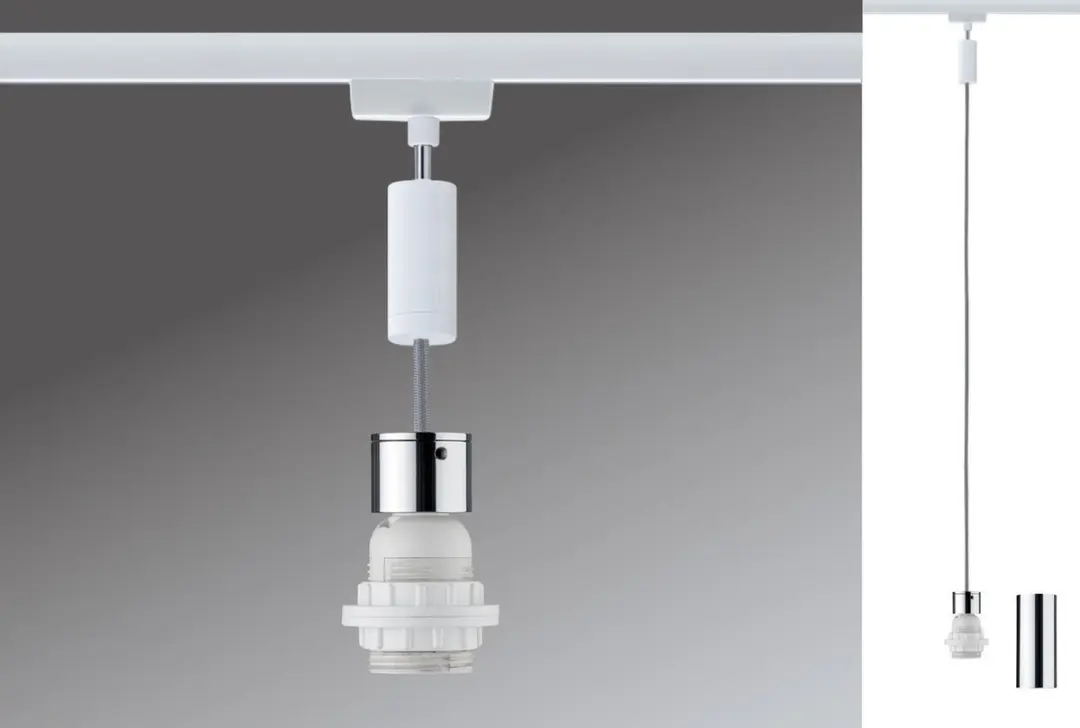 Paulmann Railsysteemlamp E27 20W LED Wit Chroom - afbeelding 4 van 6