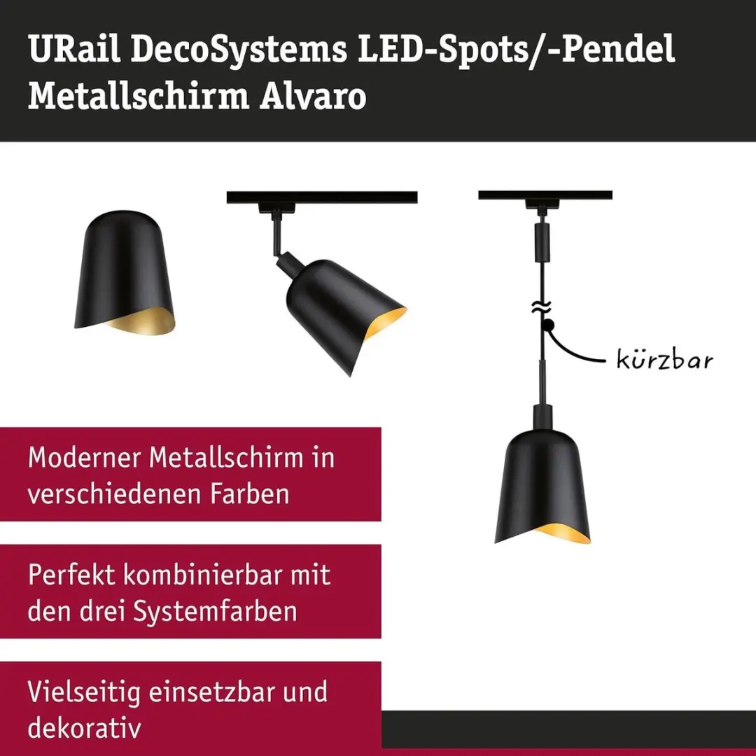 Paulmann URail Alvaro Railsysteem 144mm - Matzwart - afbeelding 6 van 6