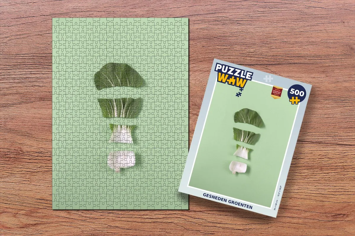 PuzzleWow Legpuzzel Gesneden Groenten 500 Stuks - Multicolor