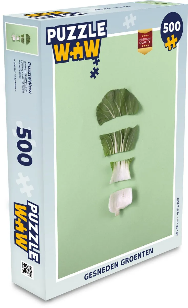 PuzzleWow Legpuzzel Gesneden Groenten 500 Stuks