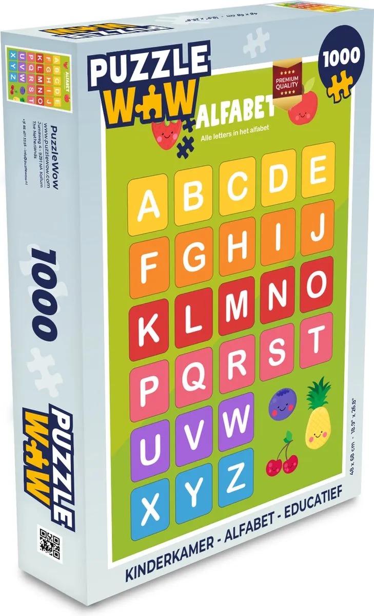 PuzzleWow Alfabet Puzzel 1000 Stuks
