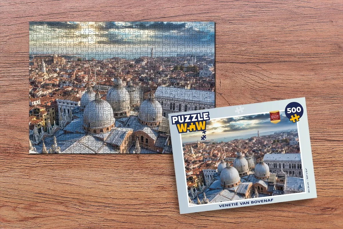 PuzzleWow Architectuur Wolken Venetië Legpuzzel 500 Stuks - Multicolor