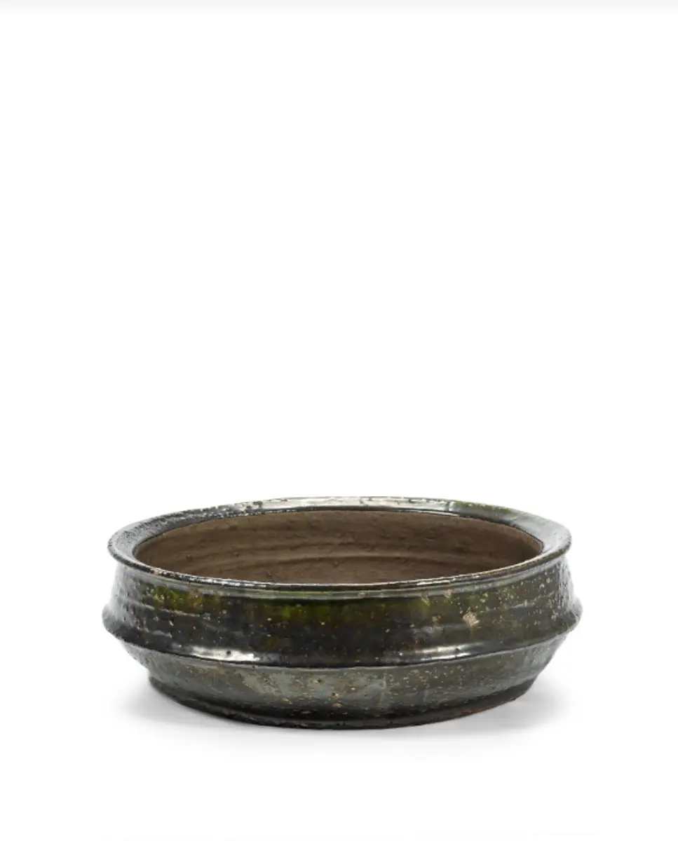 Serax Bloempot-Plantenschaal Dune Kelly Wearstler Groen-Donker Groen D 49 cm H 1