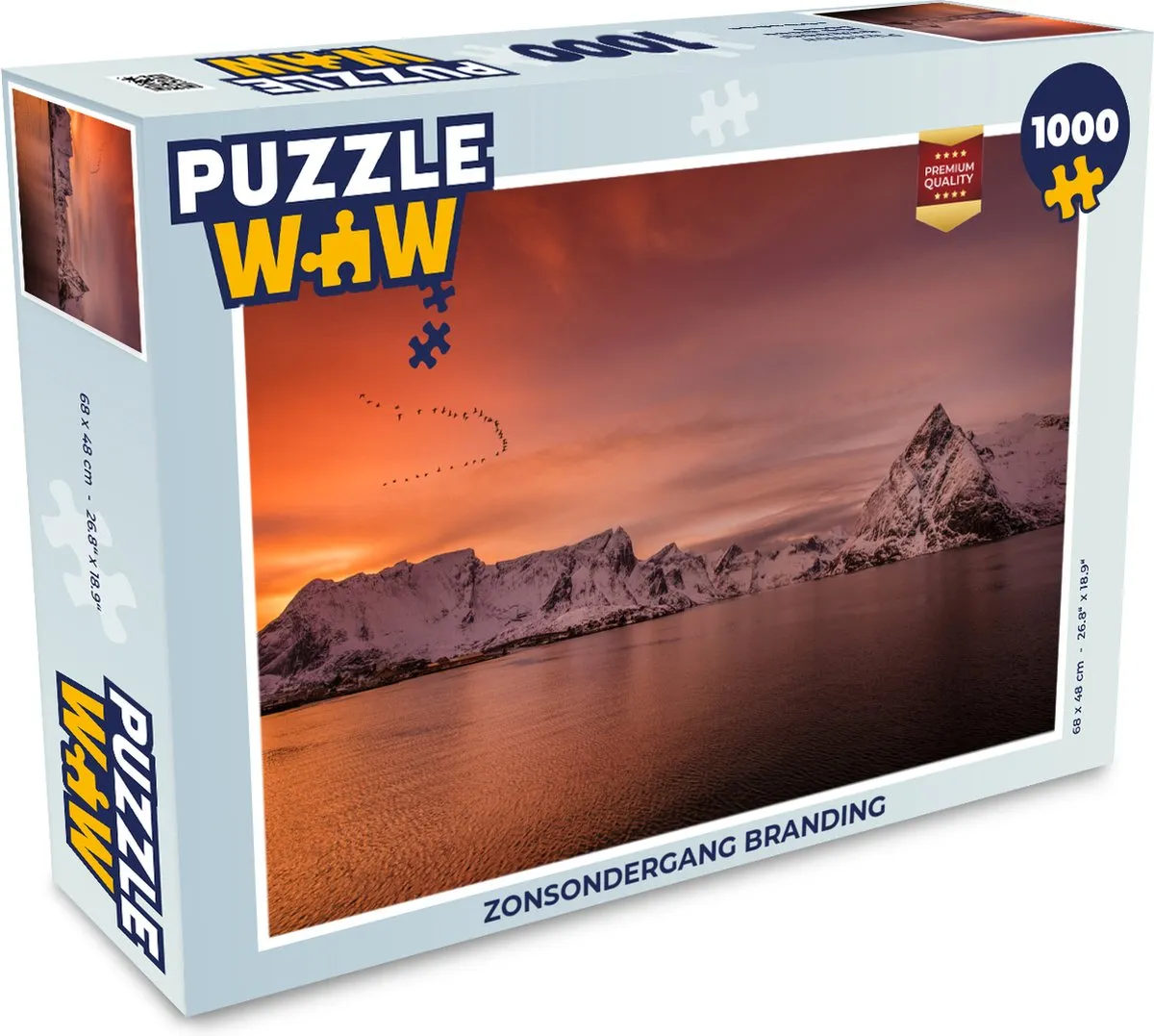 PuzzleWow Legpuzzel Zonsondergang 1000 Stuks - Multicolor