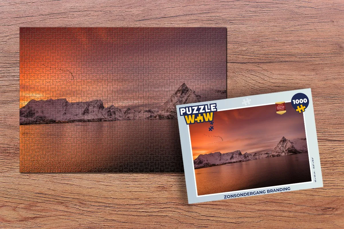 PuzzleWow Legpuzzel Zonsondergang 1000 Stuks - Multicolor