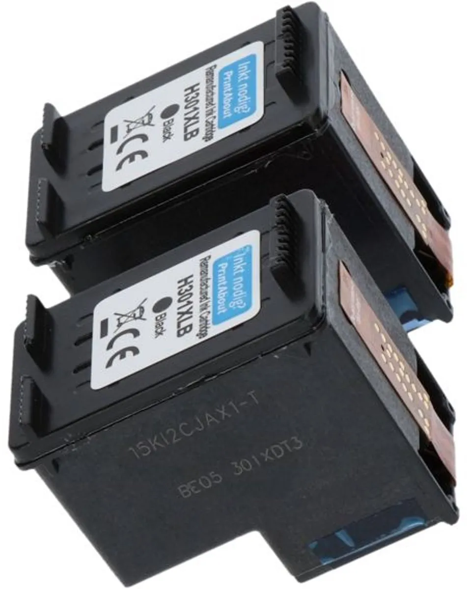 PrintAbout HP 301XL Alternatief D8J45AE Inktcartridge - Zwart 2-pack