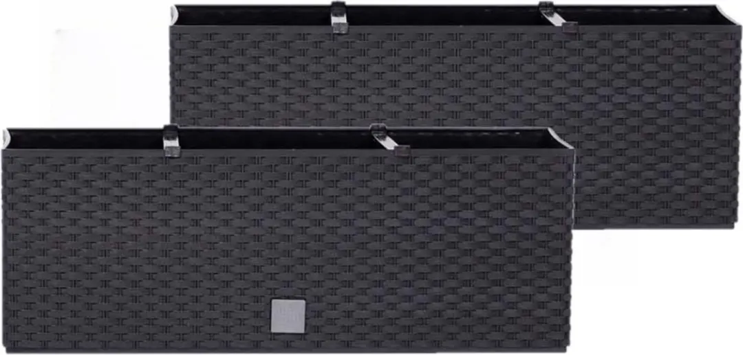 Prosperplast Rato Bloempot 51x19cm - Antraciet - afbeelding 2 van 6