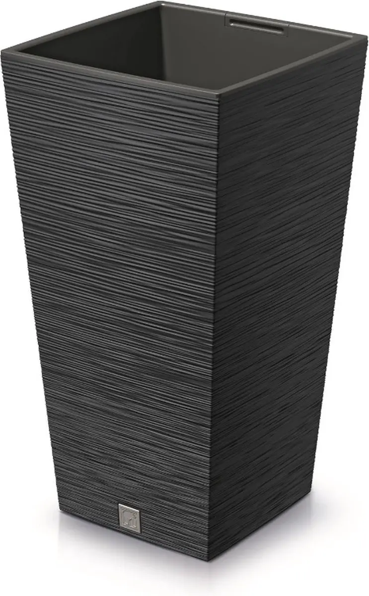 Prosperplast Furu Stripes Bloempot Antraciet 20x38cm - afbeelding 5 van 6