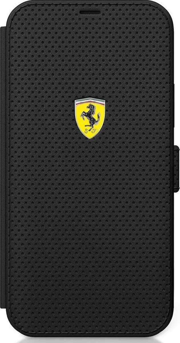 Ferrari iPhone 12 Pro Max Bookcase Hoesje - Effen Zwart