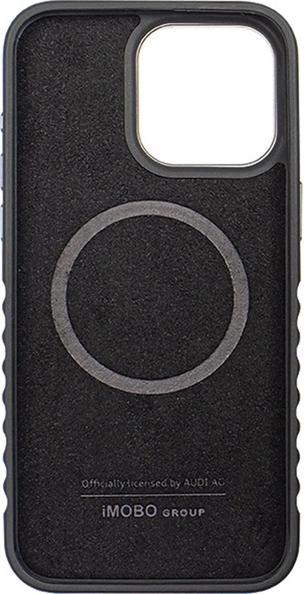 Audi Lederen Hoesje iPhone 14 Pro Max - MagSafe - Rood/Zwart - afbeelding 4 van 6