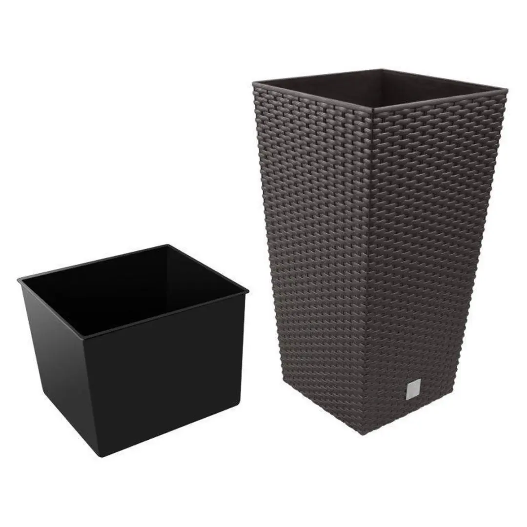 Prosperplast Rato Bloempot - 32.5x32.5x61cm - Bruin - afbeelding 3 van 4