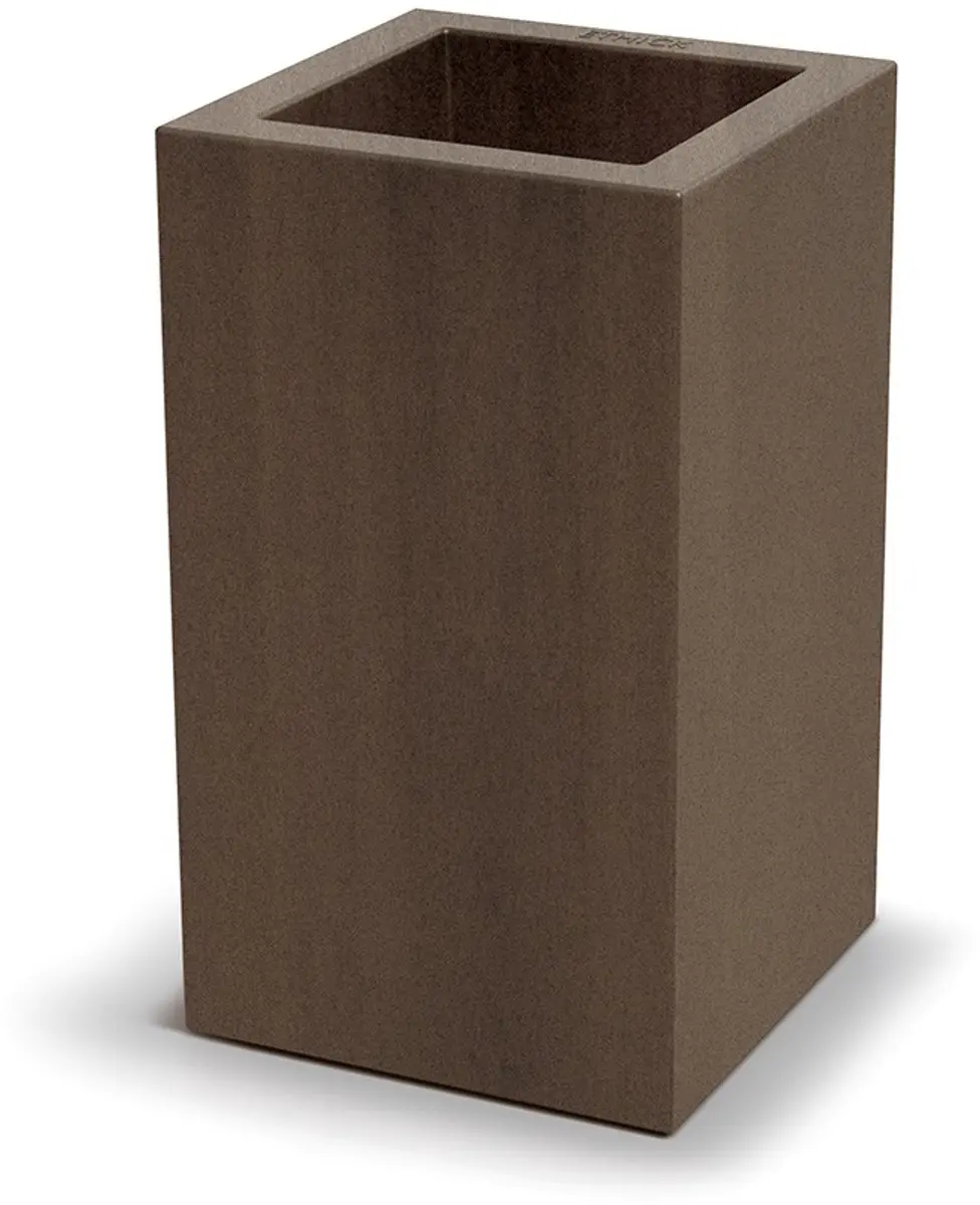Bloempot Buiten Vierkant Hoog Geneca Square Midl 35x35x60cm CORTEN Ethick