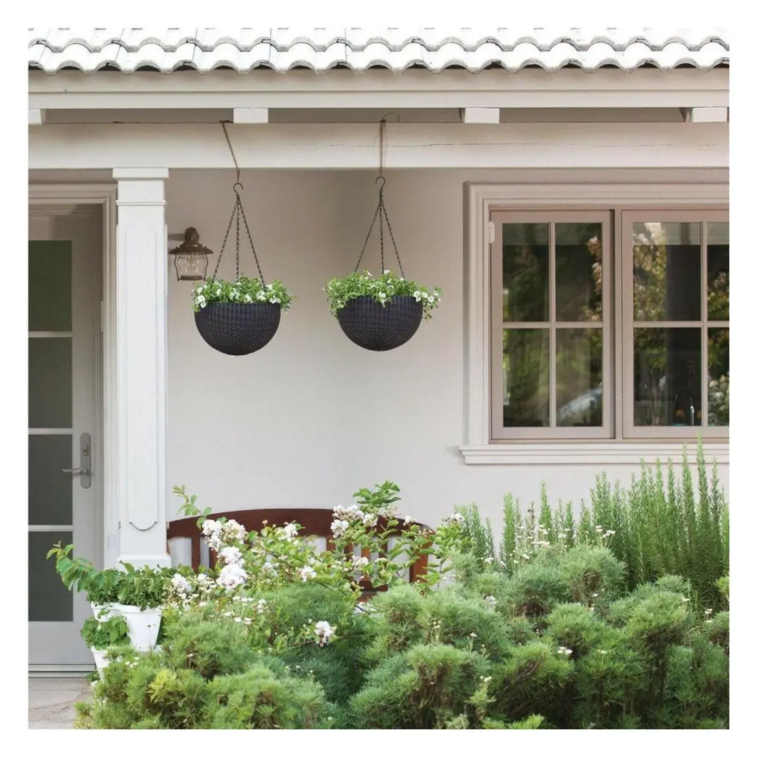 Keter Sphere Planter Hangpot 35cm - 8.6L Antraciet - afbeelding 4 van 6