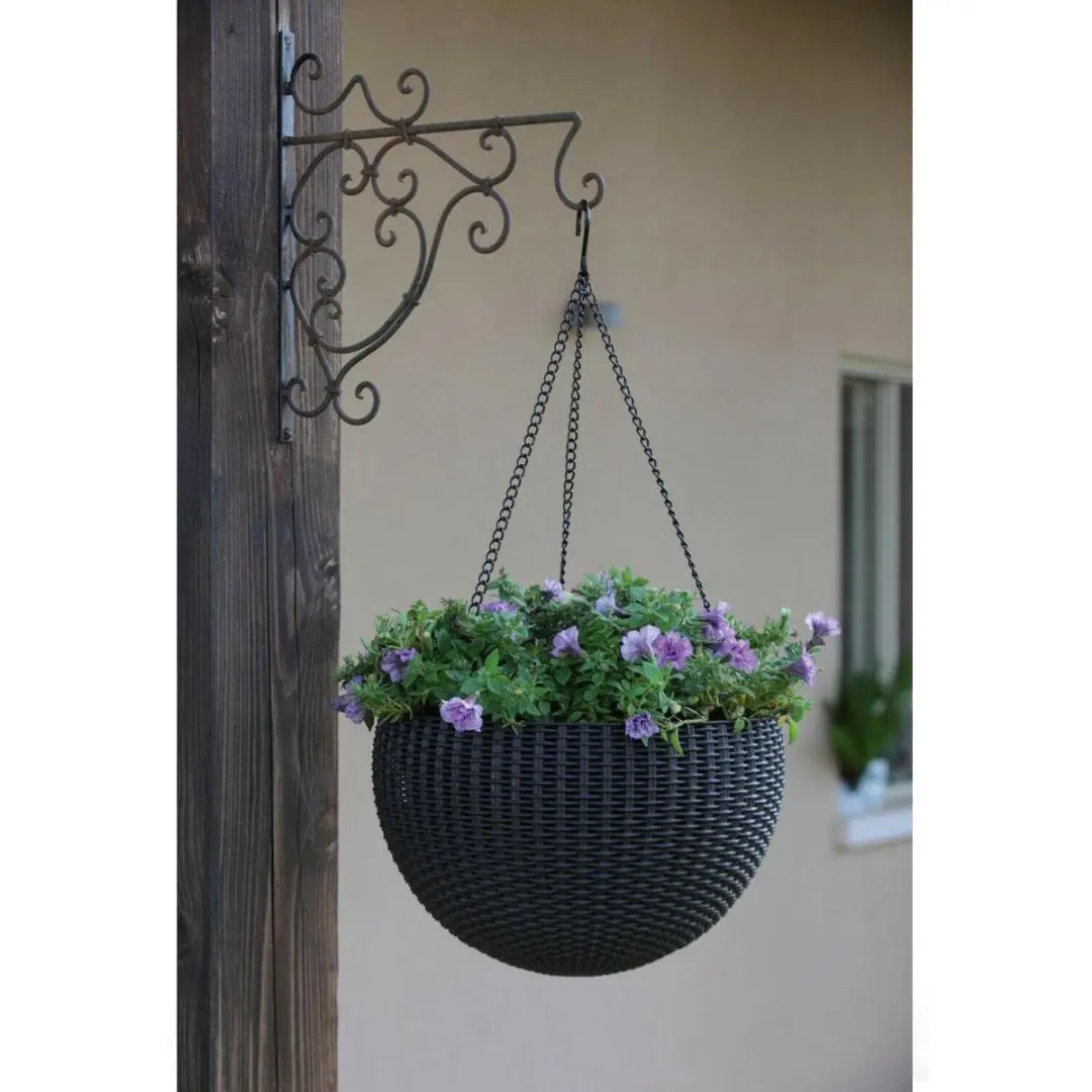 Keter Sphere Planter Hangpot 35cm - 8.6L Antraciet - afbeelding 5 van 6
