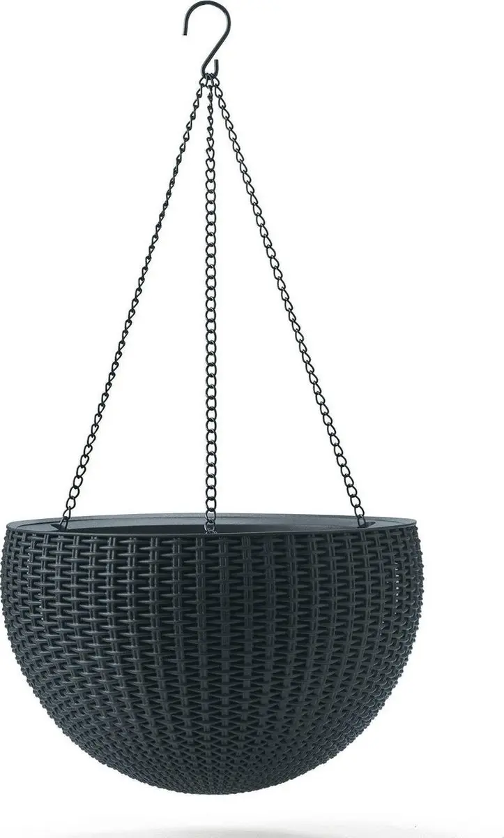 Keter Sphere Planter Hangpot 35cm - 8.6L Antraciet - afbeelding 6 van 6