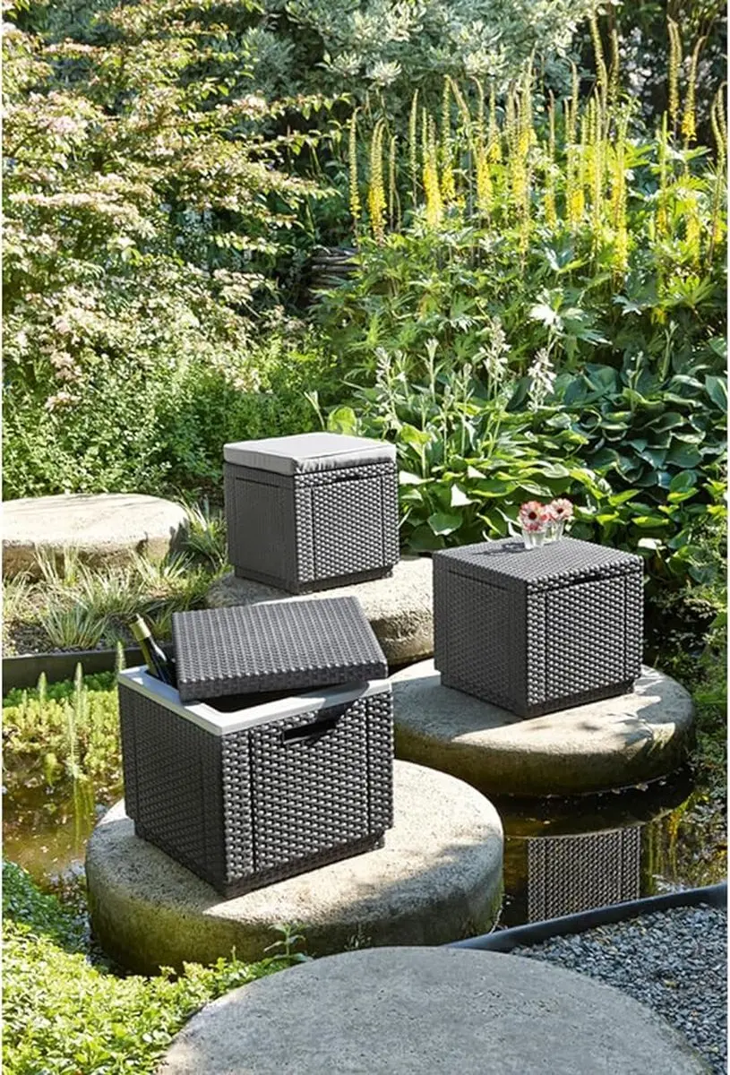 Keter Cube Tuinstoel Bruin - afbeelding 2 van 2