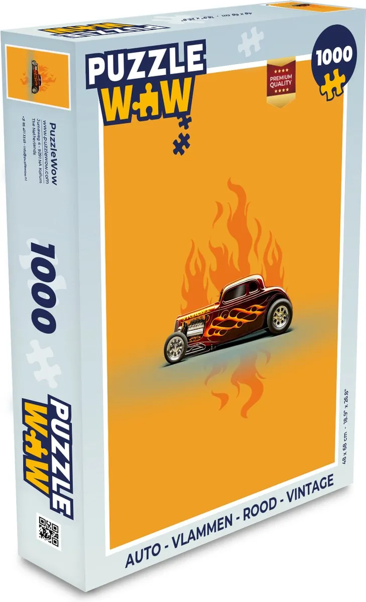 PuzzleWow Vlammen Legpuzzel 1000 Stuks - Multicolor