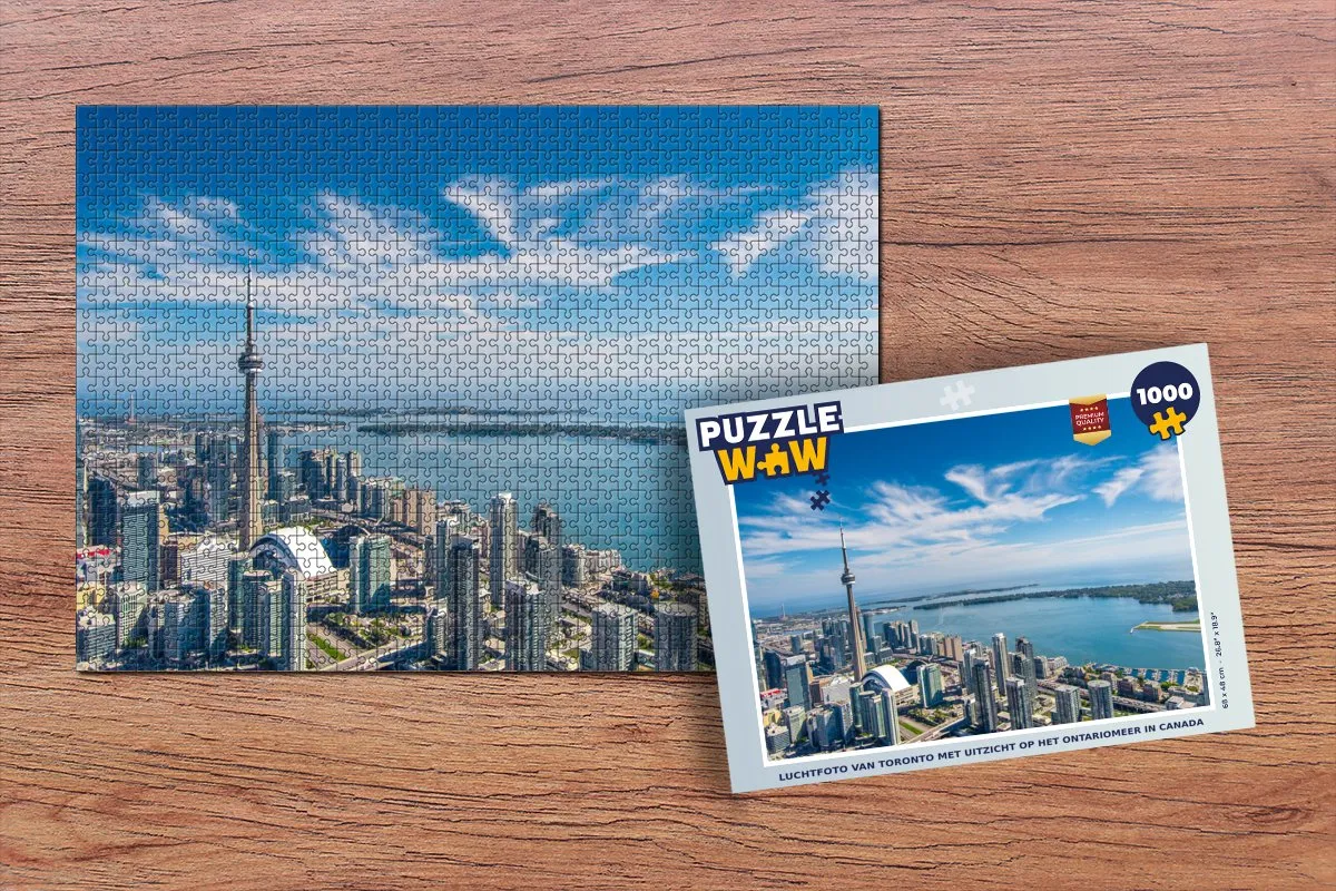 PuzzleWow Toronto Ontariomeer Legpuzzel 1000 Stuks - Multicolor