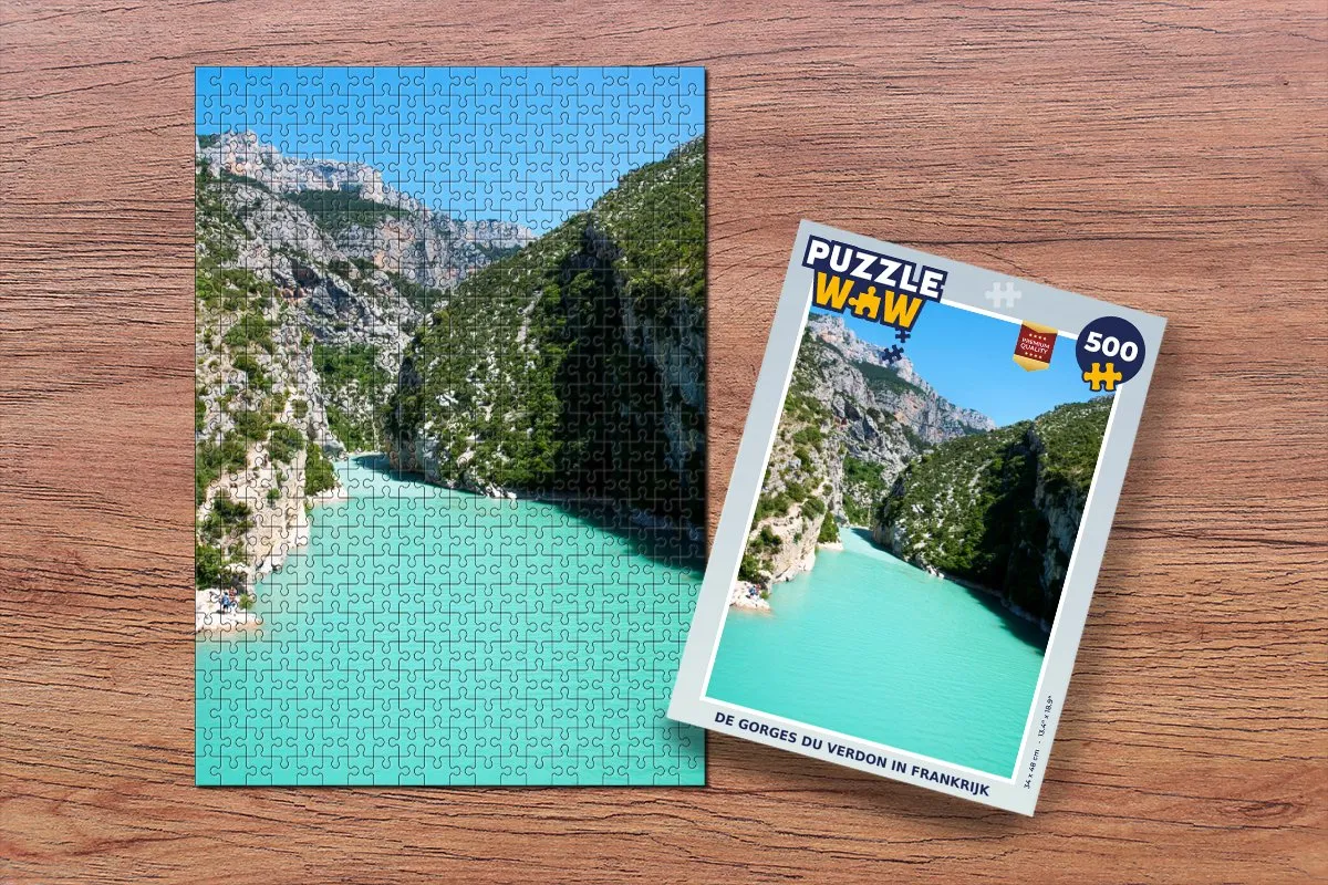 PuzzleWow Legpuzzel De Gorges du Verdon Frankrijk 500 Stuks - Multicolor