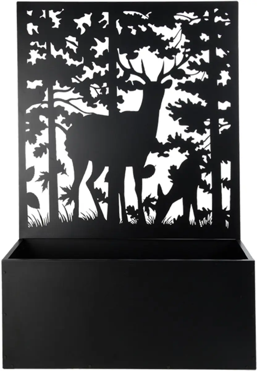 Design bloembak voorzien van hertendesign 100 x 140 cm