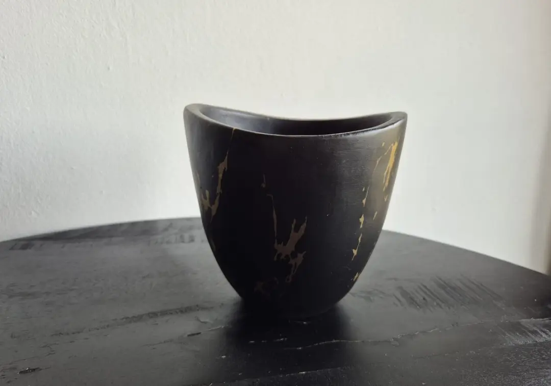 Countryfield zwart/goud Bloempot 14,5cm Decoratie Pot