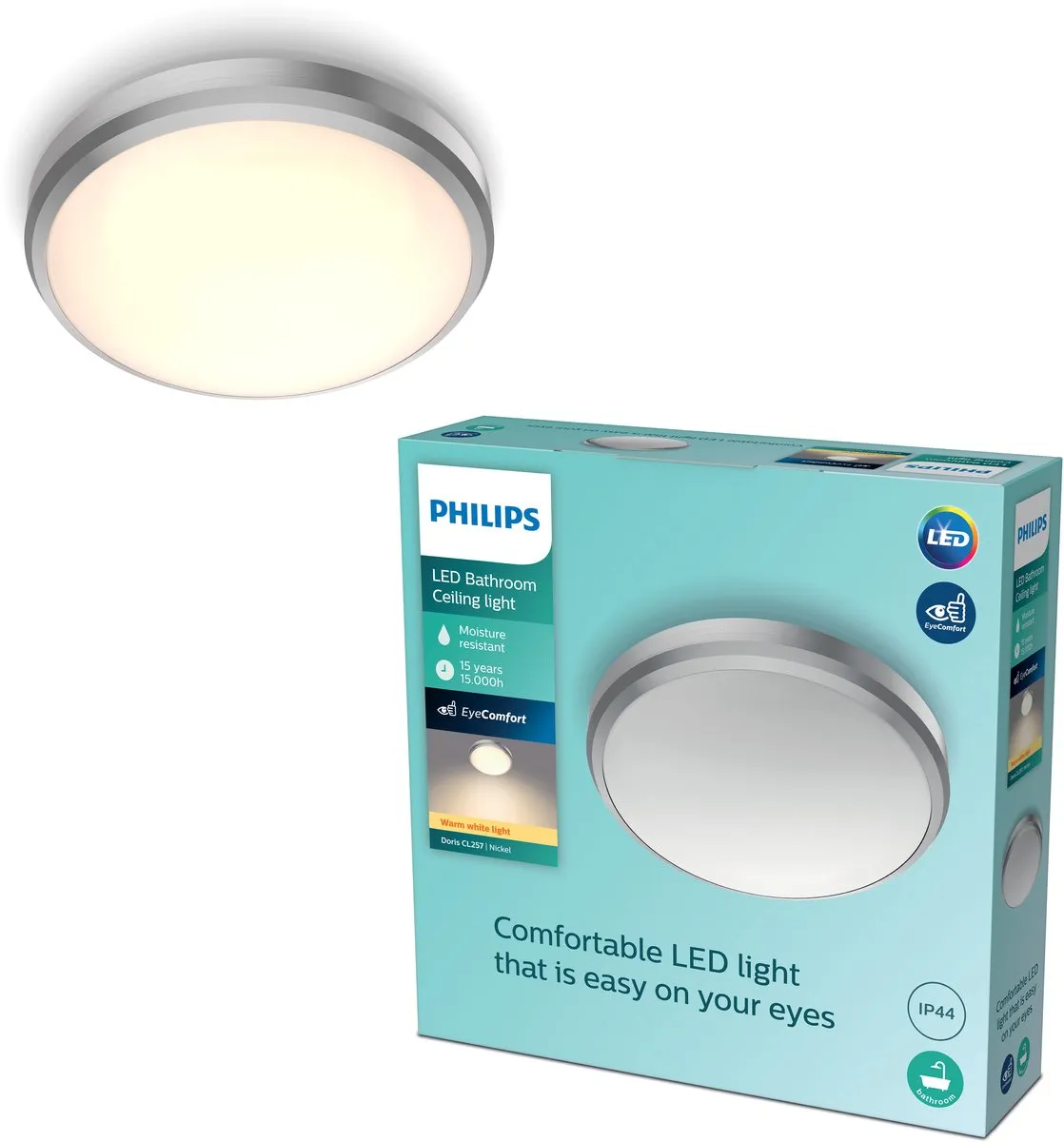 Philips Doris Badkamerplafonnière 6W