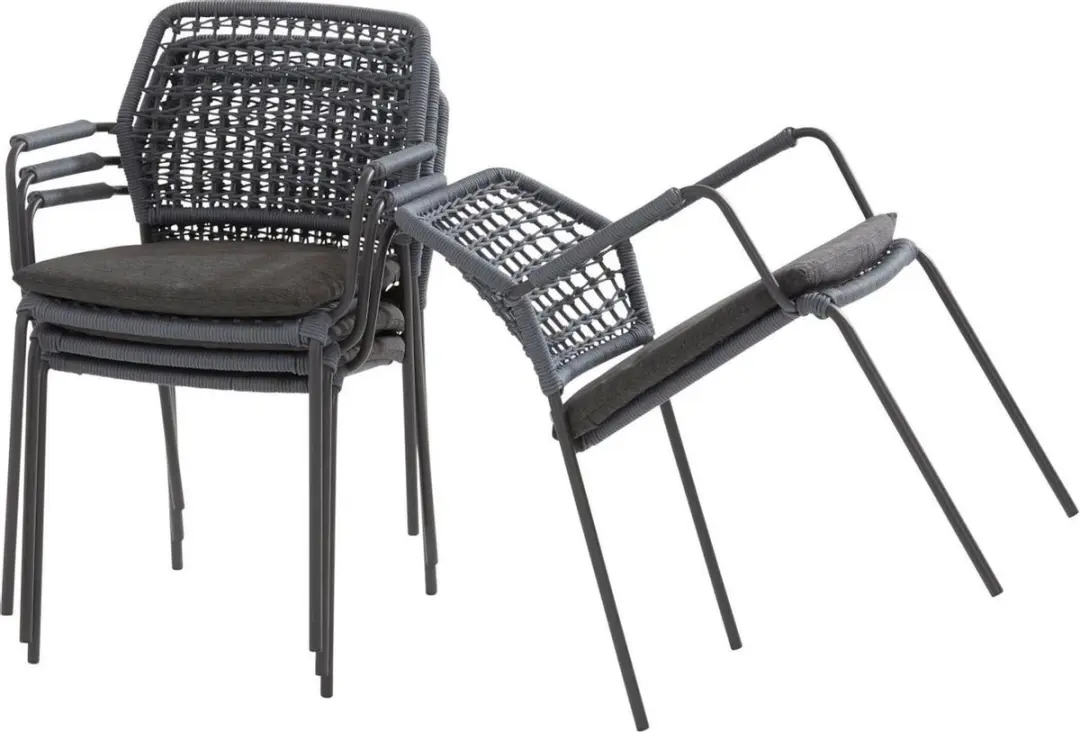 4 Seasons Outdoor Taste Barista Tuinstoel Antraciet - afbeelding 2 van 6