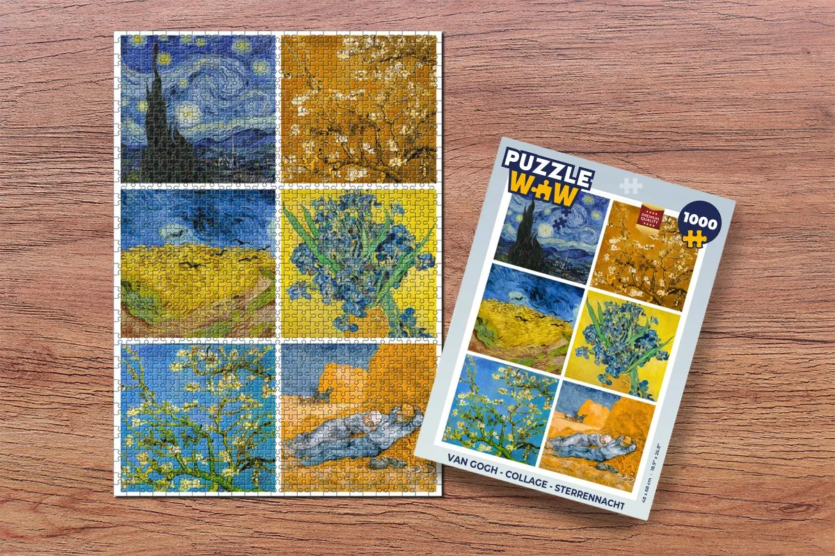 PuzzleWow Van Gogh - Sterrennacht Legpuzzel 1000 Stuks - Multicolor