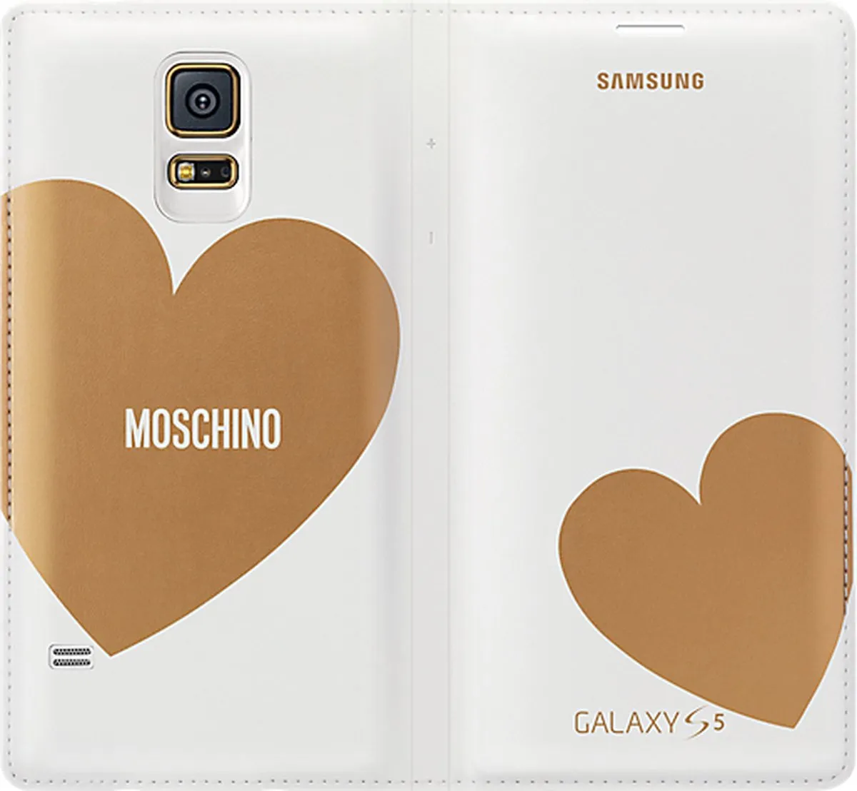 Samsung Flip Wallet Galaxy S5 - Wit/Goud