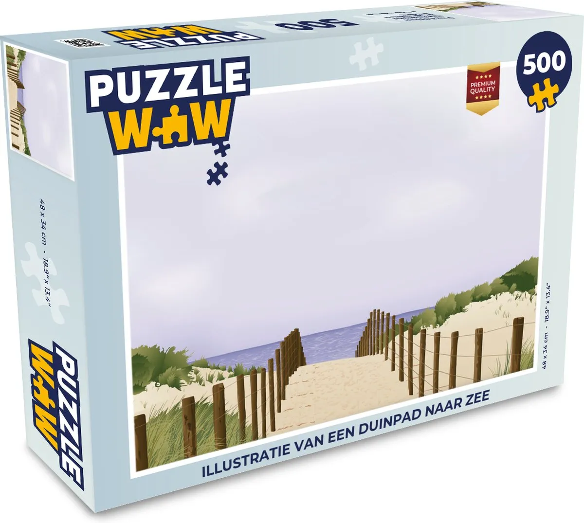 PuzzleWow Legpuzzel Duinpad naar Zee 500 Stuks - Multicolor