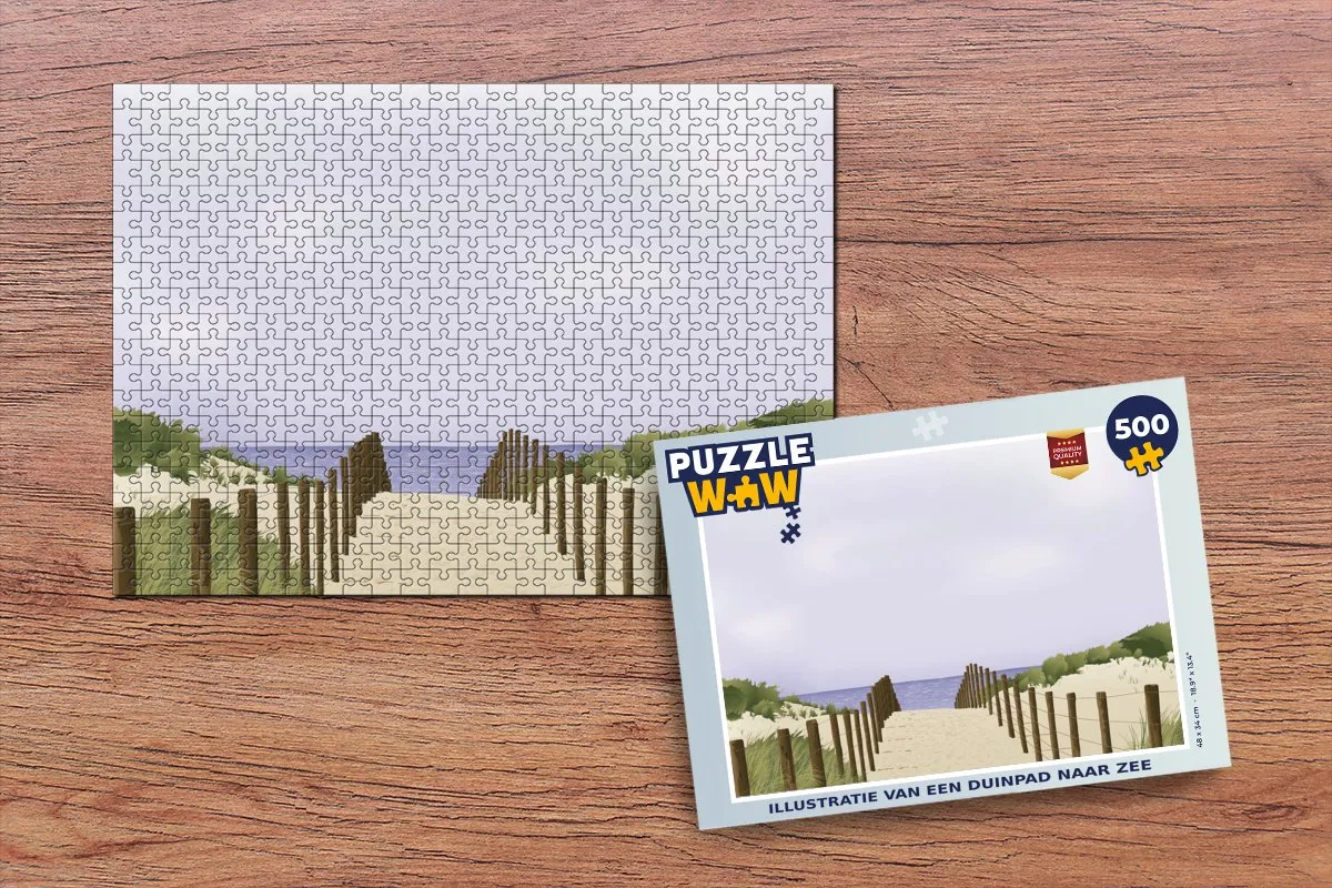 PuzzleWow Legpuzzel Duinpad naar Zee 500 Stuks - Multicolor