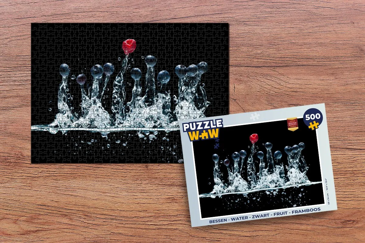 PuzzleWow Framboos Legpuzzel 500 Stuks - Multicolor