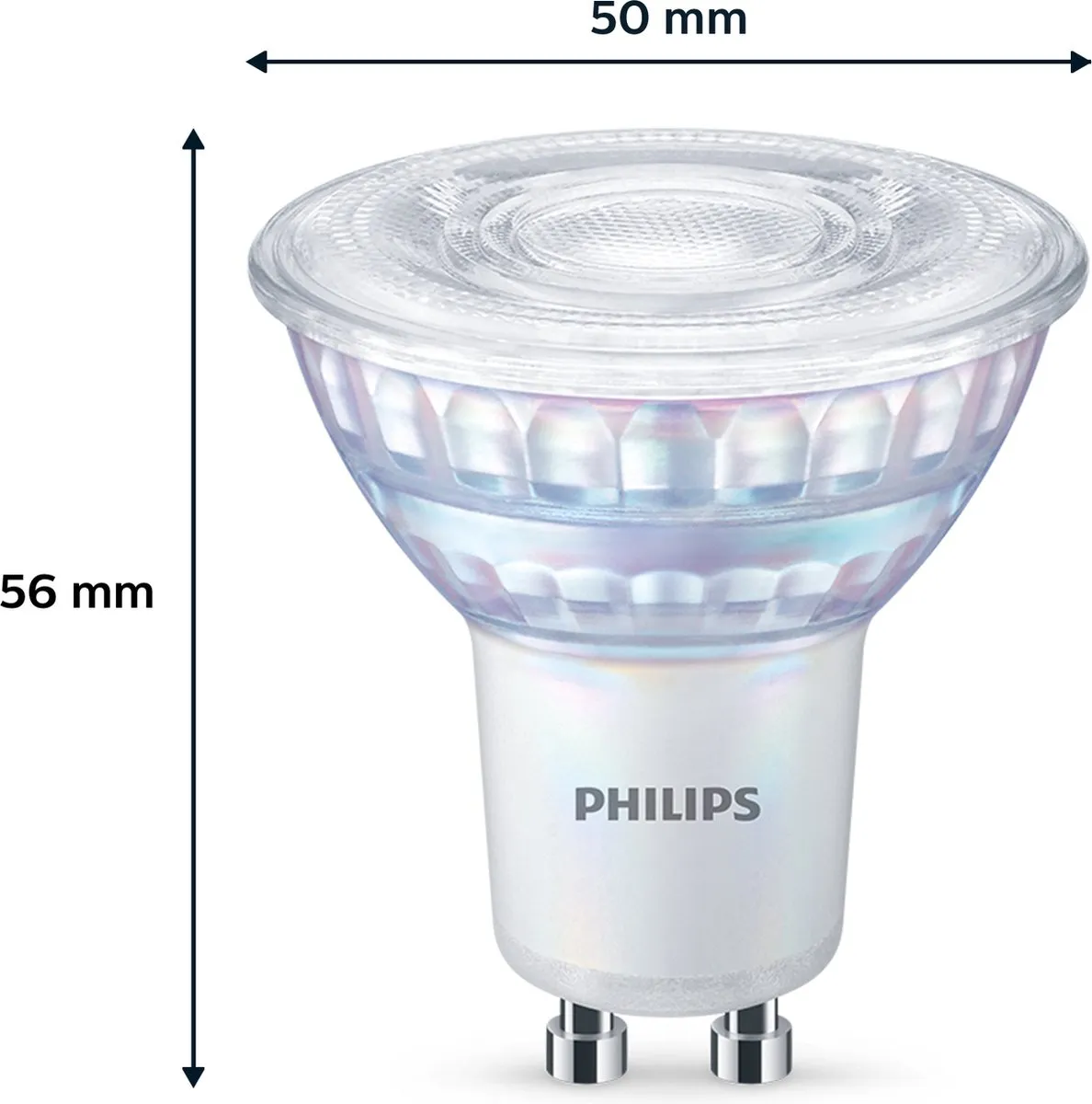 Philips LED Spot GU10 6.2W - Warmwit 2700K