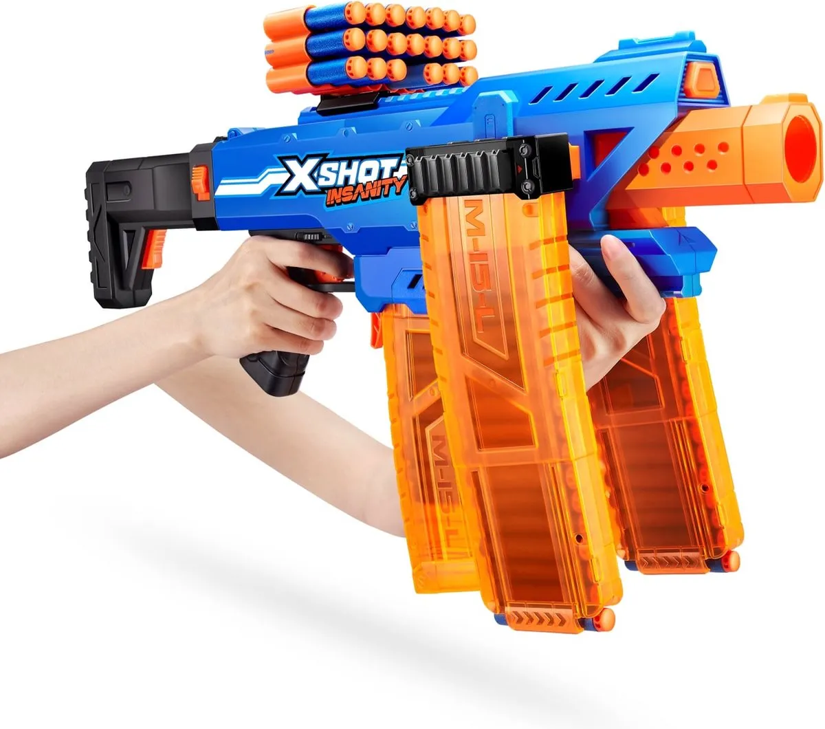 XSHOT Insanity Clip Mania Zuru - 72 Dartpijlen - Meerkleurig - afbeelding 6 van 6