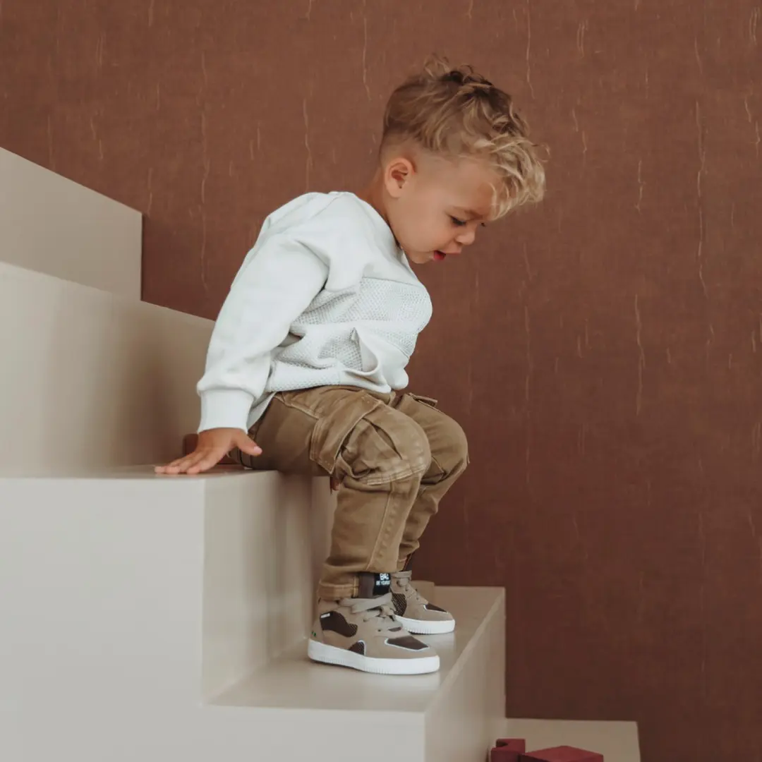 BunniesJR Moos Mellow Hoge Sneakers - Bruin - afbeelding 5 van 6