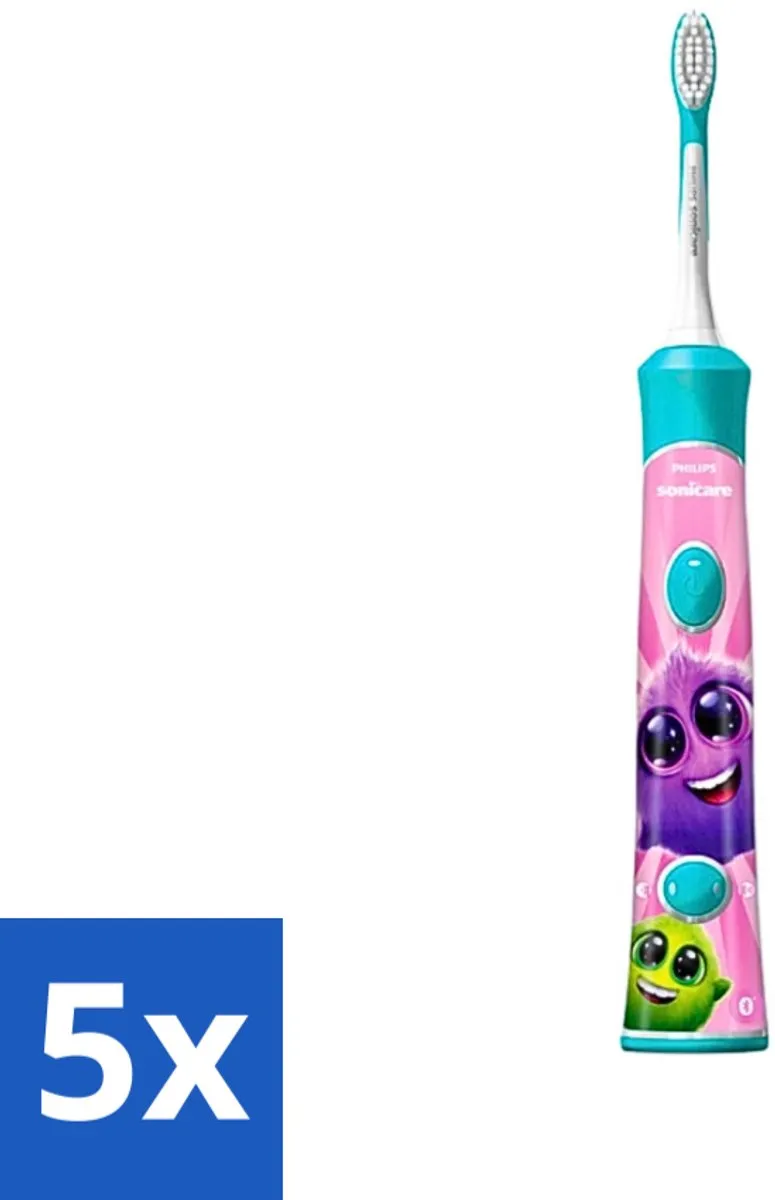 Philips Sonicare - Elektrische Tandenborstel - For Kids - Blauw - Inclusief Extra Opzetborstel - HX6322/04 - Bulkverpakking - 5 stuks