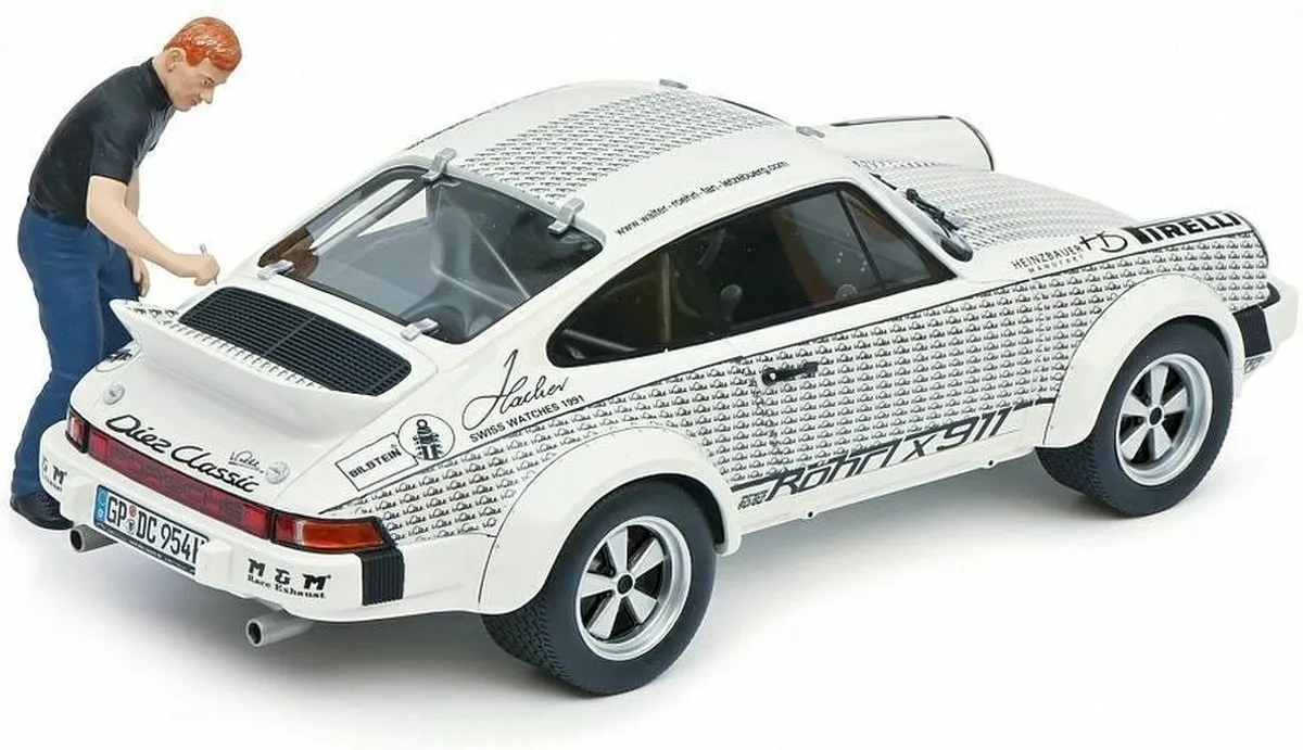 Porsche 911 'Röhrl x 911' Figur 1:18 - Schuco - Wit