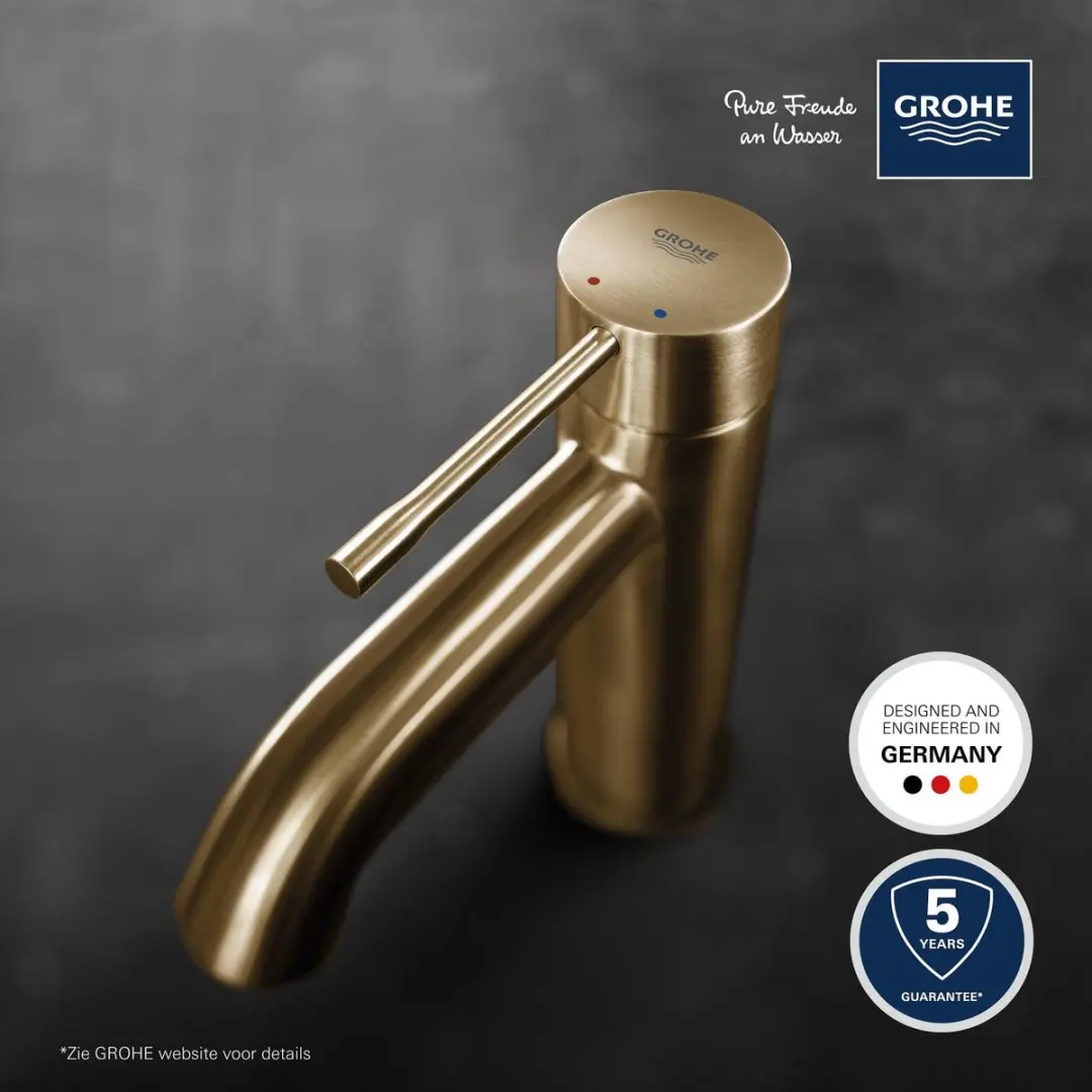 GROHE Essence New Wastafelmengkraan 23590GN1 - Lage uitloop - Mat Goud - afbeelding 6 van 6