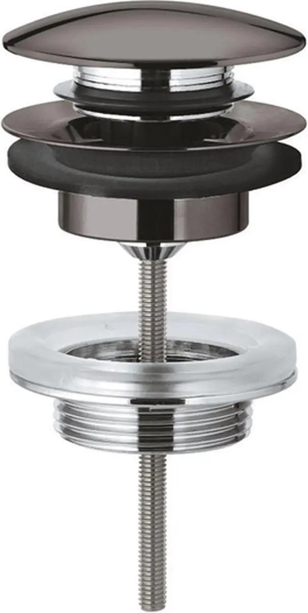 GROHE Afvoergarnituur 65807A00 - Push-open - Hard Graphite - afbeelding 5 van 6