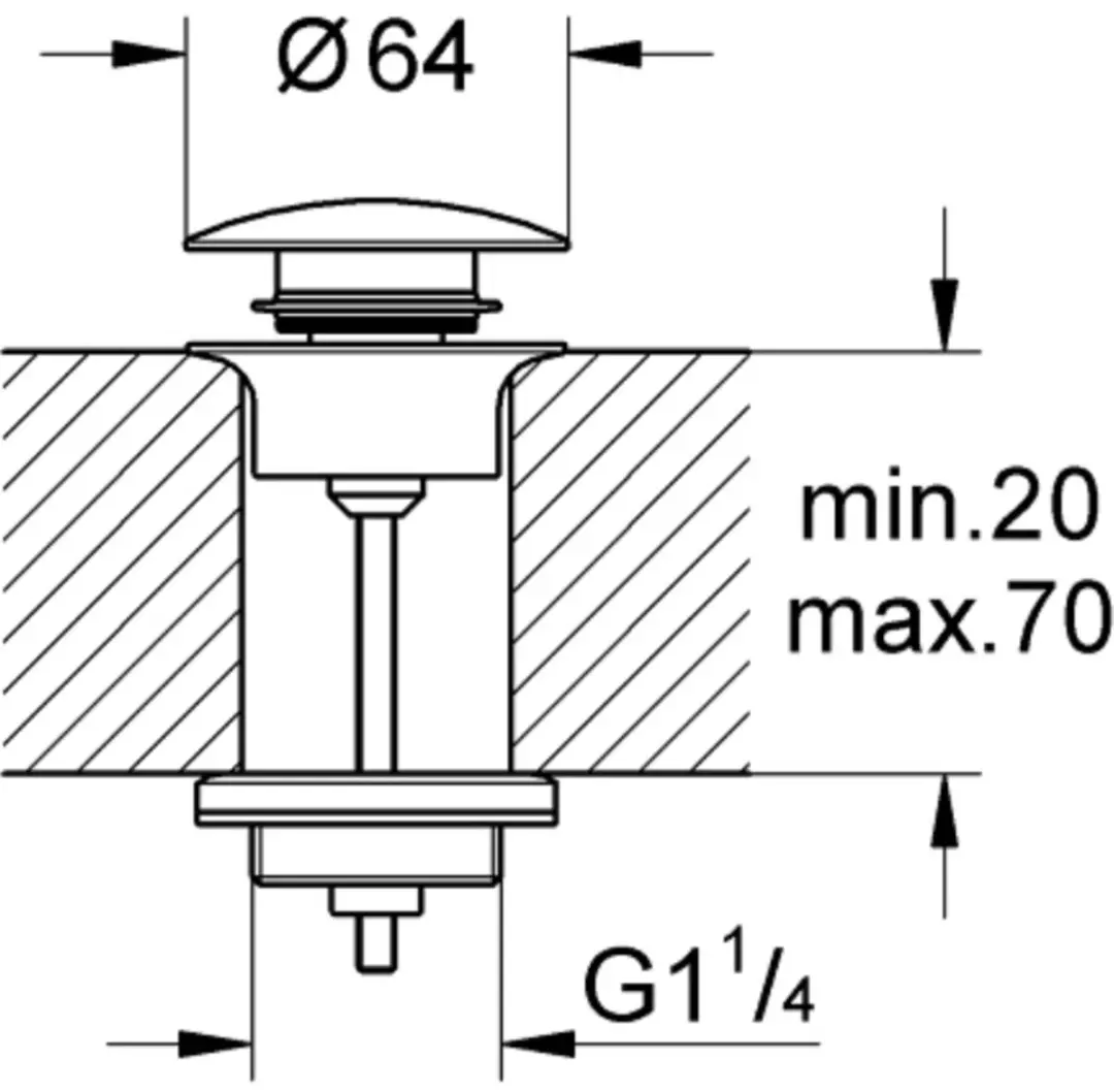 GROHE Afvoergarnituur Push-Open Geborsteld Warm Sunset - afbeelding 3 van 4