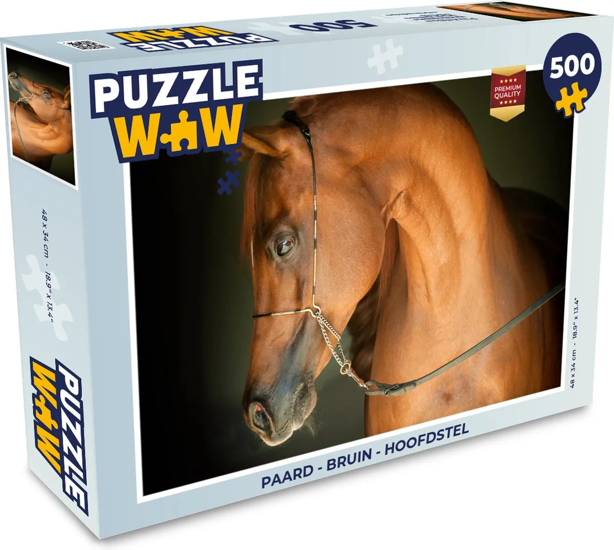 PuzzleWow Paard Hoofdstel Legpuzzel 500 Stuks