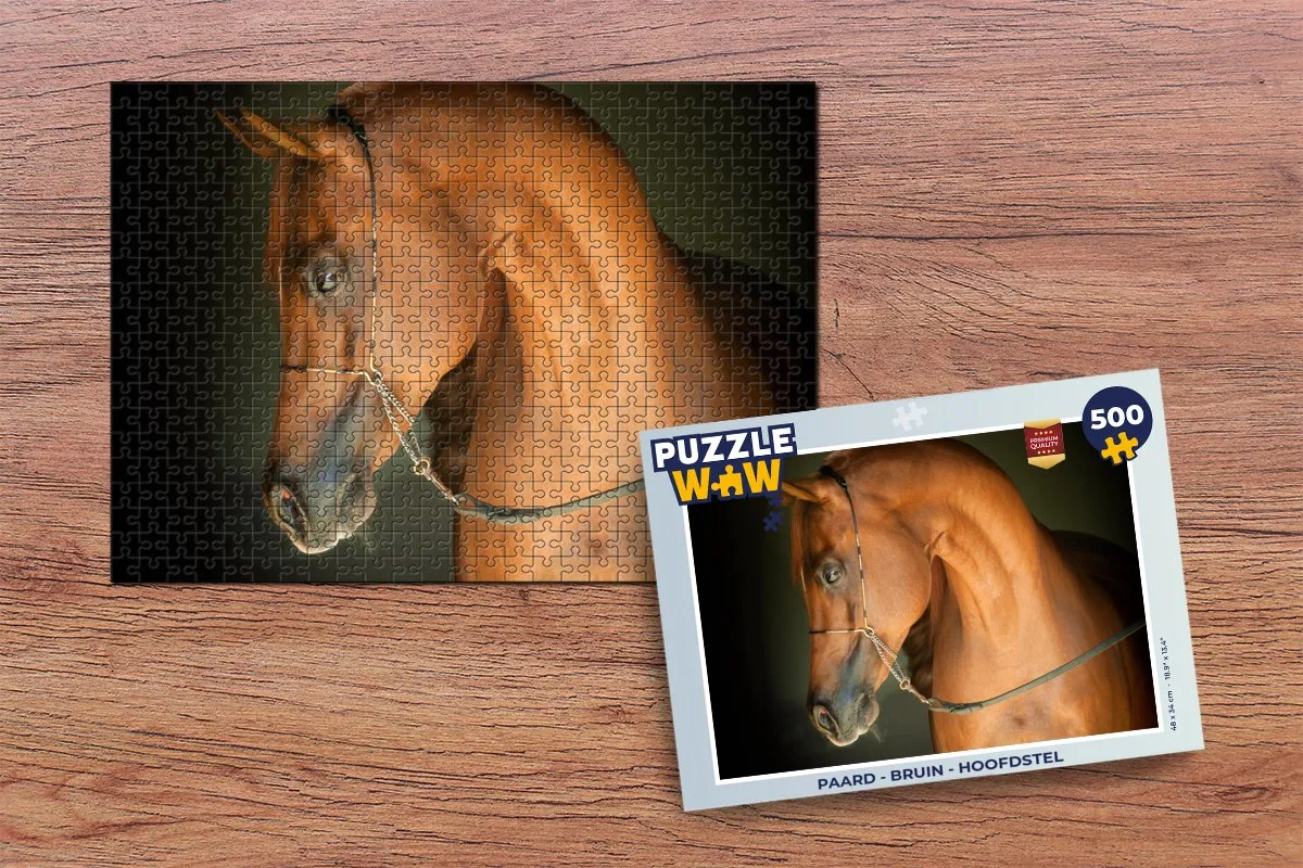 PuzzleWow Paard Hoofdstel Legpuzzel 500 Stuks - Multicolor