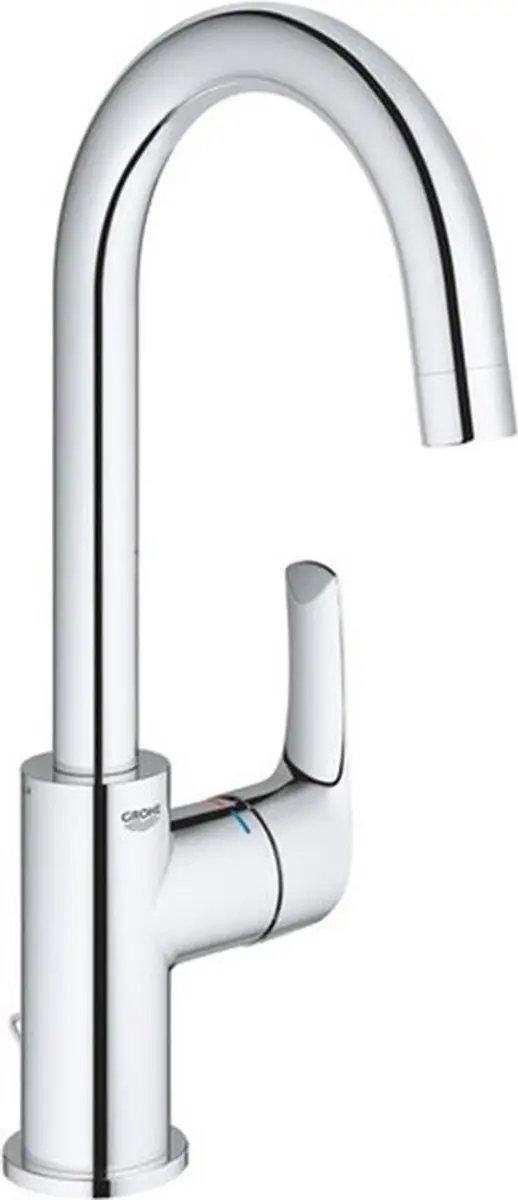 GROHE Eurosmart waterbesparende wastafelkraan l-size met ketting chroom