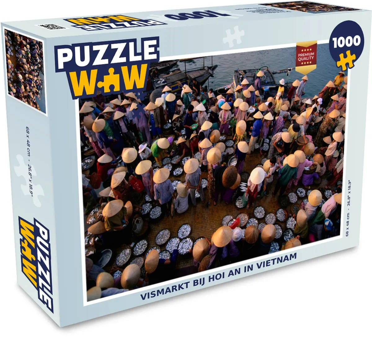 PuzzleWow Legpuzzel Vismarkt Hoi An Vietnam 1000 Stuks