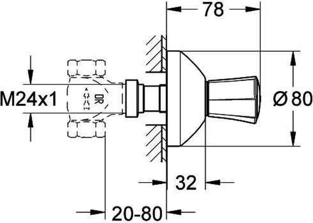 GROHE Costa L Afbouwset - Chroom - afbeelding 5 van 6