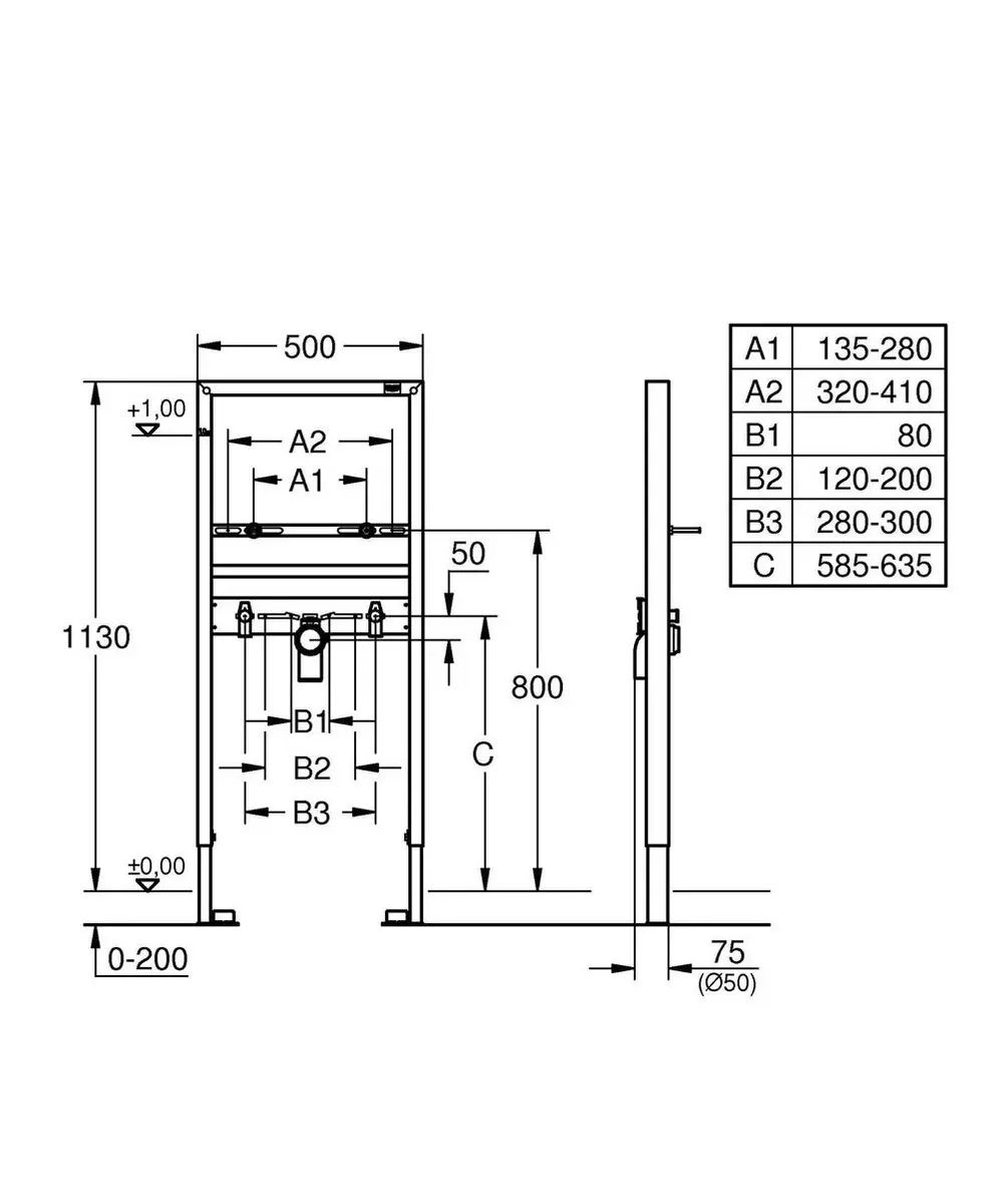 GROHE Rapid SL Installatiesysteem WC-stortbak - afbeelding 3 van 5