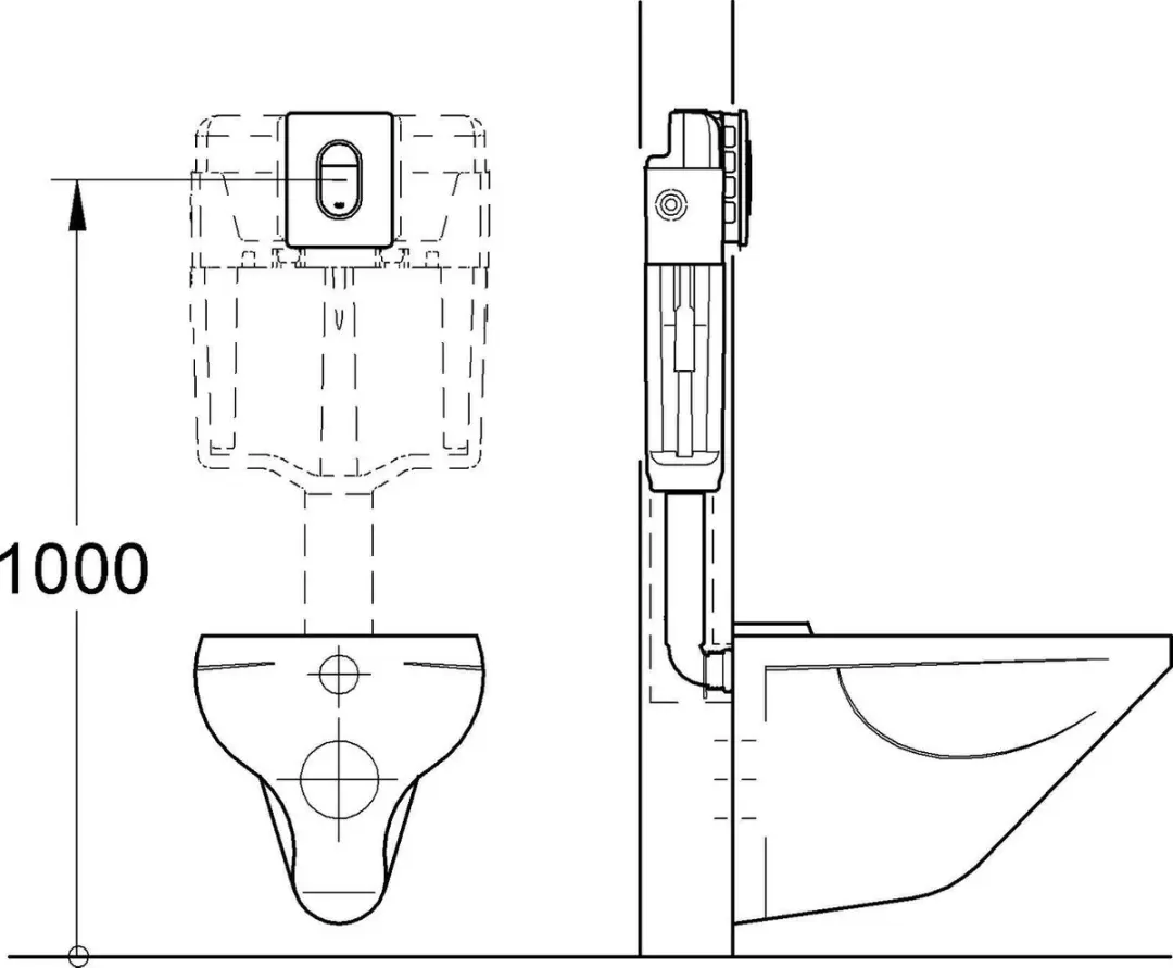 Grohe Arena Cosmopolitan Bedieningspaneel - Dual flush - Wit - afbeelding 3 van 6