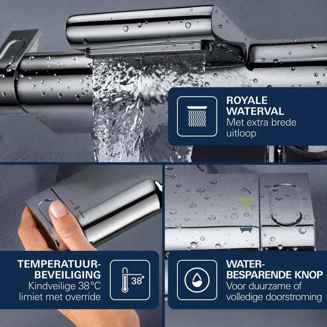 GROHE Grohtherm 2000 Badkraan 34174001 - Chroom - afbeelding 5 van 6