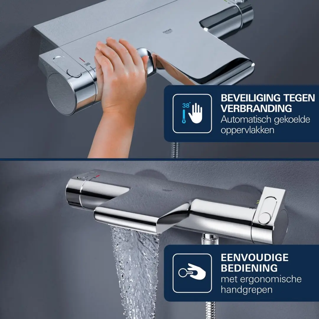 GROHE Grohtherm 2000 Badkraan 34174001 - Chroom - afbeelding 4 van 6