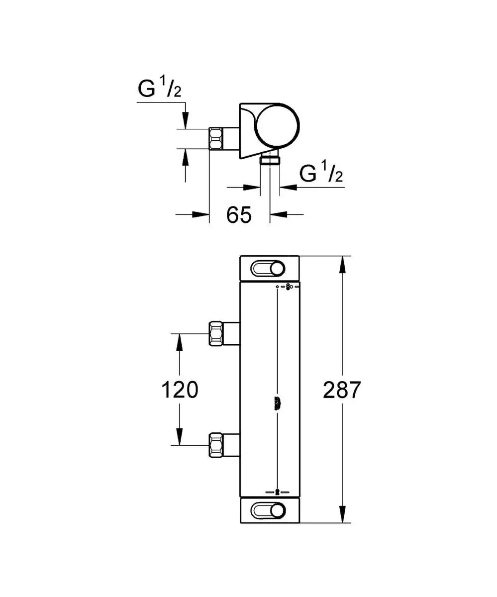GROHE Grohtherm 2000 Thermostaatkraan 12cm - Chroom - afbeelding 2 van 6